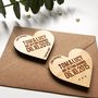 Heart Token Wooden Magnet Save The Date, thumbnail 2 of 8