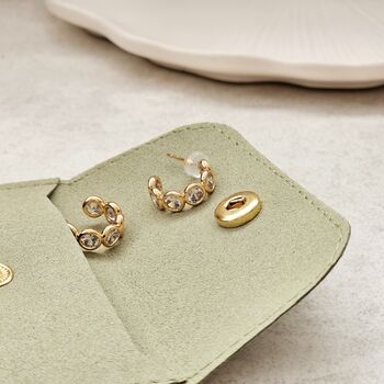 Diamond Bezel Hoops Gold, 7 of 8