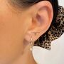 Sterling Silver Star Hoops Christmas Gift Earrings, thumbnail 3 of 5