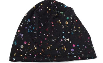 Chemo Beanie Hat Metallic Splash Design Lined, 4 of 7