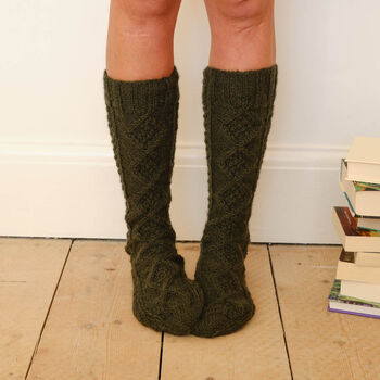 Cosy Aran Knitted Socks, 10 of 12