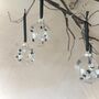 Set Of Six Monochrome Baubles Black And White Christmas Decor Bauble Set, thumbnail 5 of 7