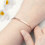 Personalised Rose Gold Plated Birth Crystal Bracelet, thumbnail 3 of 12