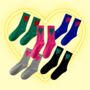 Heart Rainbow Socks Letterbox Gift Set Five Pairs, thumbnail 3 of 10