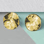 Gold Plated Silver Hammered Round Clip On Earrings, thumbnail 3 of 8