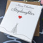 Personalised Handmade Christmas Card For Special Stepdaughter, thumbnail 2 of 4