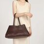 Woven Leather Shoulder Beach Bag, thumbnail 1 of 12