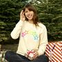 Neon Rainbow Stars Christmas Sweatshirt Jumper, thumbnail 4 of 7