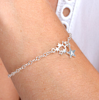 Personalised Initial Sterling Silver Magic Star Bracelet, 6 of 12