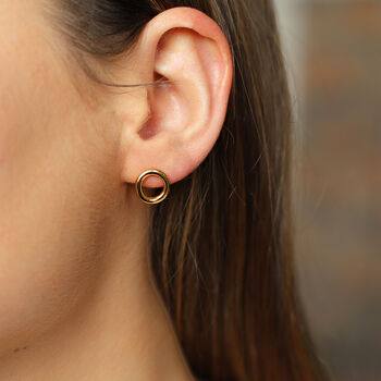 Front Facing Silver And Gold Plated Hoop Earrings, 3 of 4