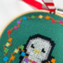 Penguin Fairy Lights Cross Stitch Kit, thumbnail 4 of 7