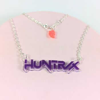 Huntr/X Kpop Demon Hunters Necklace Acrylic, Kpop Anime, 9 of 11