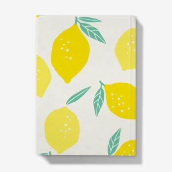A5 Hardback Notebook Featuring A Spanish Lemon Print, 4 of 4