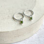 Sterling Silver And Birthstone Mini Hoop, thumbnail 10 of 11