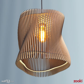 Zooki 29 'Akka' Wooden Pendant Light, 2 of 9
