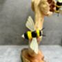 Hand Painted Bumblebee Ornament Wooden Bee Decor Gift, thumbnail 4 of 8
