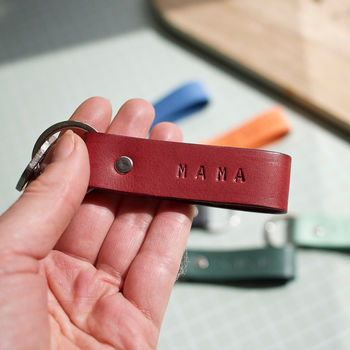 Personalised Leather Colour Keyrings, 2 of 10