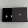 I Love You Silver Drop Earrings, thumbnail 5 of 5