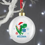 Personalised Dinosaur 'Have A Roarsome Christmas' Bauble, thumbnail 3 of 3
