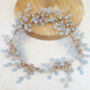 Blue Gypsophila Bridal Hair Vine, thumbnail 1 of 7