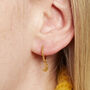 Gold Plated Star And Moon Hoop Earrings, thumbnail 2 of 6