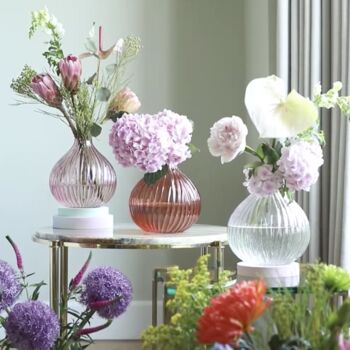 Round Fluted Glass Vase, 5 of 6