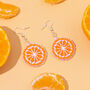 Make Your Own Oranges Earrings Cross Stitch Kit, thumbnail 1 of 5