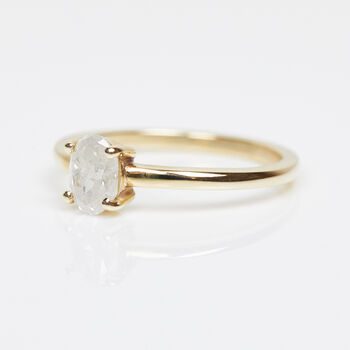 0.40ct Oval Icy White Diamond Juno Ring, 3 of 3