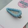 Blue And Silver Glitter Hair Clip / Something Blue Bridal Gift / Festive Party Hair Slide / Wedding Guest Accessory, thumbnail 4 of 4