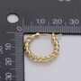 18ct Gold Plated Small Twisted Hoop Earrings, thumbnail 3 of 5