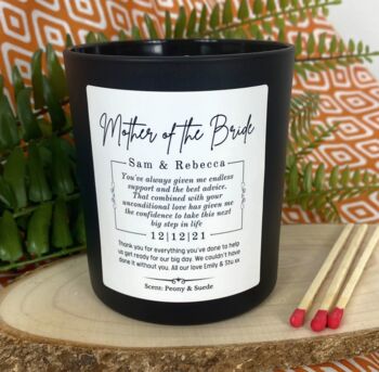 Personalised Mother Of The Bride Wedding Candle, 4 of 11