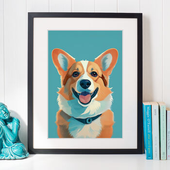 Corgi Illustration Portrait Art Print, 3 of 3