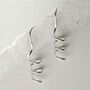 Sterling Silver Bold Coil Drop Earrings, thumbnail 3 of 6
