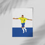 Ronaldo Brazil Football Poster, thumbnail 3 of 3