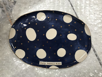 Personalised Cosmic Ceramic Oval Platter Wedding, 3 of 4
