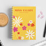 Personalised Bright Flowers Combined Diary And Notebook, thumbnail 3 of 12