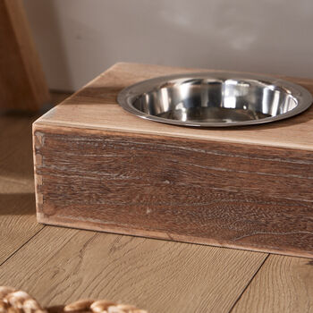 Personalised Wooden Dog Bowls Feeding Station, 8 of 8