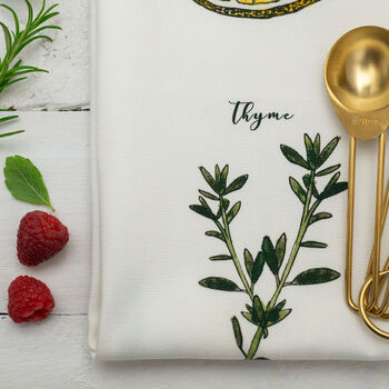 Gin Garnish Botanicals Watercolour Tea Towel Set, 5 of 5