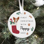 First Christmas Ceramic Ornament For Dog, thumbnail 1 of 7