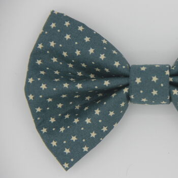 Teal Blue Star Dog Bow Tie, 3 of 4