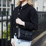 Personalised Catherine Faux Croc Leather Buckle Satchel Cross Body Bag, thumbnail 2 of 7