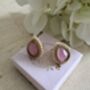 Pink Gold Stud Earrings, thumbnail 3 of 3