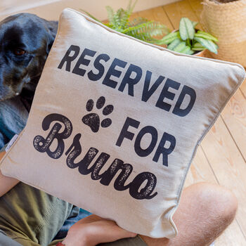 yellow dog cushion