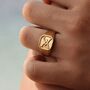 Gold W Ring Unisex Gift, thumbnail 1 of 8