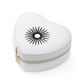 Customisable Sun White Heart Jewellery Case, 9 of 11