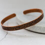 Copper Unisex Textured Cuff, thumbnail 3 of 9