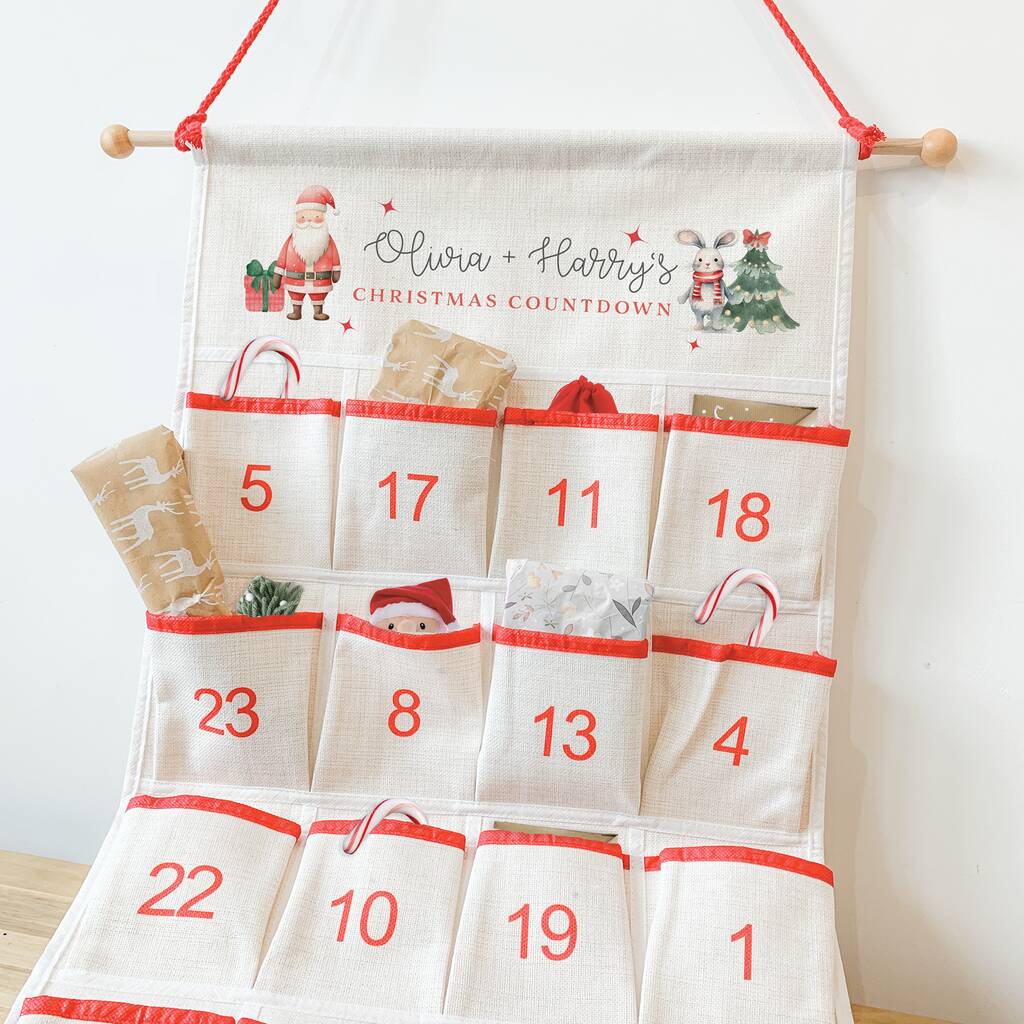 Personalised Christmas Advent Calendar Santa, 1 of 3