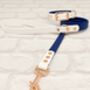 Waterproof Dog Collar And Lead Set Navy/White, thumbnail 1 of 3