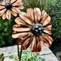 Set Of Three Or Five Copper Daisy Copper Garden Stakes, thumbnail 7 of 10
