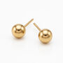 9ct Gold Ball Stud Earrings – 6mm, thumbnail 2 of 10